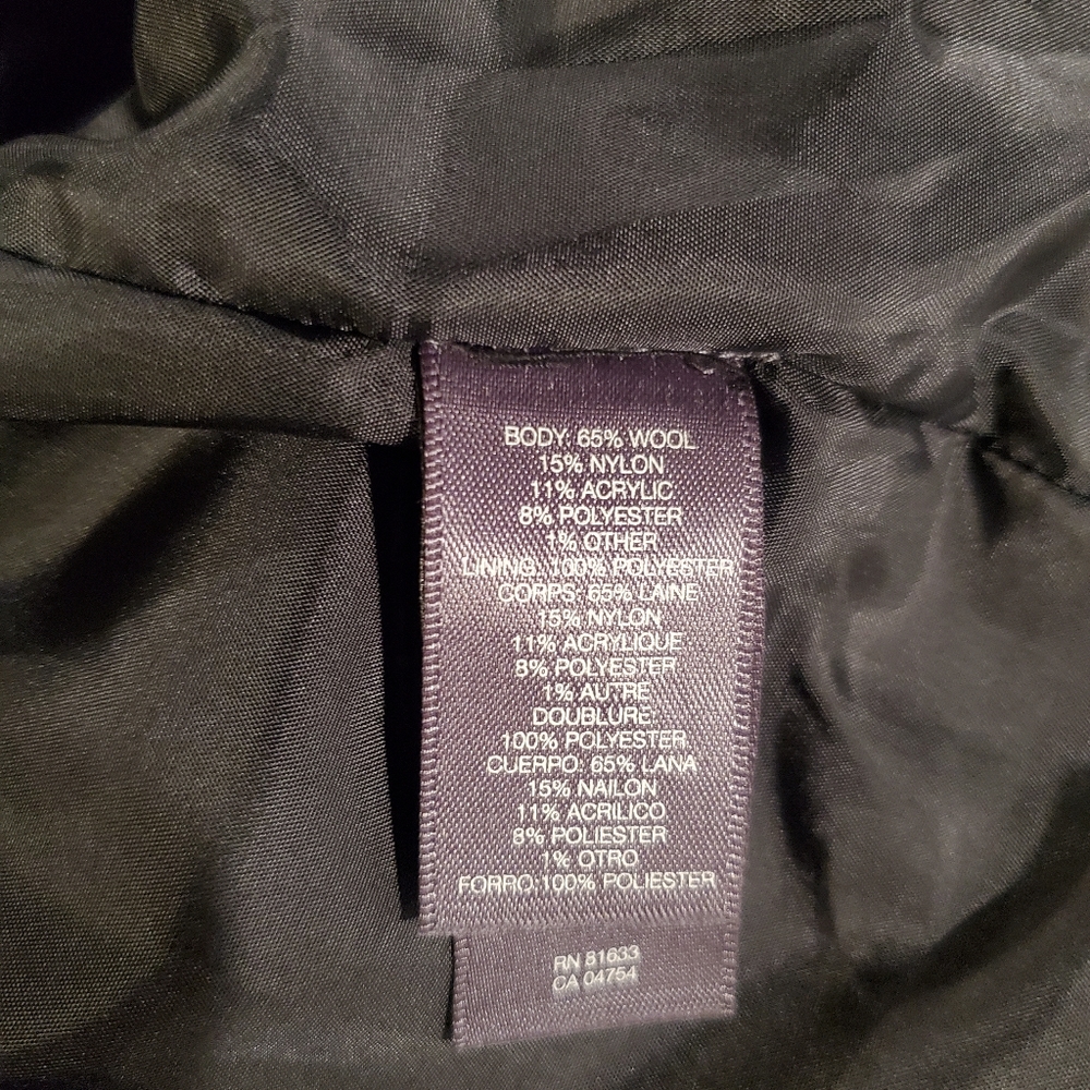 Kenneth Cole Reaction Wool Pea Coat Size Men's Medium - Picture 6 of 7